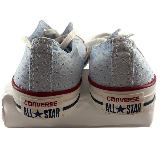Converse Eyelet CT Ox Fountain Blue All Star Size 9 Sneakers - Picture 5 of 8